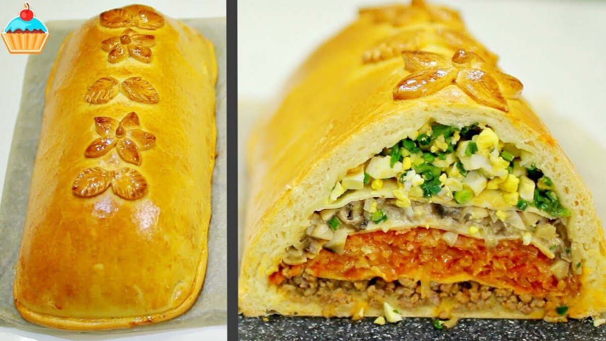 Кулебяка с фаршем