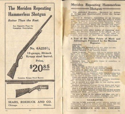 Бюджетное помповое ружье из каталога посылторга Sears - опять-таки крупповская сталь