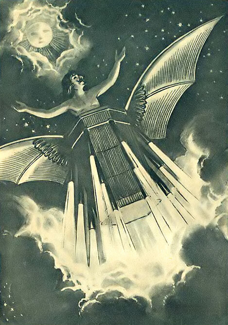 Полёт к Луне. На многоступенчатой ракете, да. У автора XVII века...