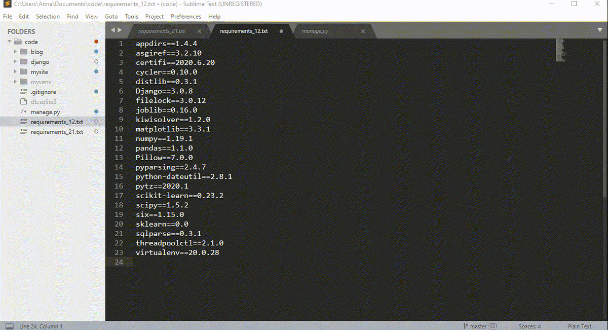 Изменение цвета selection в Sublime 3