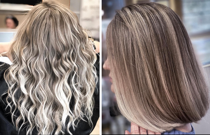 Примеры мелирования по всей голове