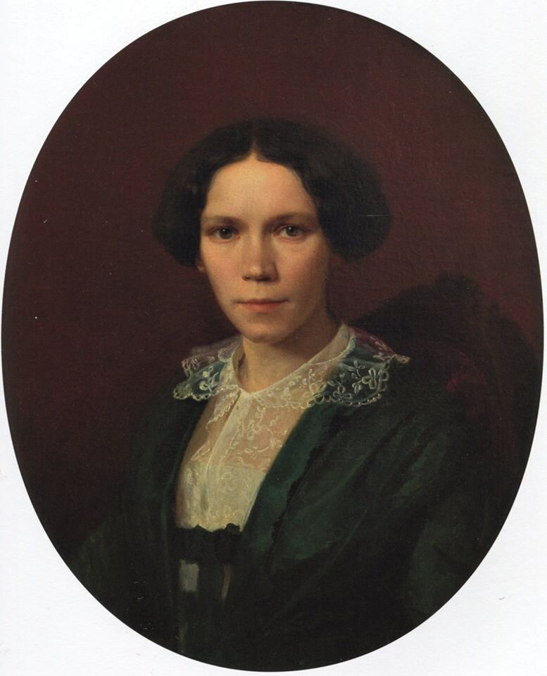  Художник Иван Петрович Келер-Вилианди (1826-1899). Портрет Натальи Петровны Грот. 1856г. (Рязанский историко-архитектурный музей-заповедник)