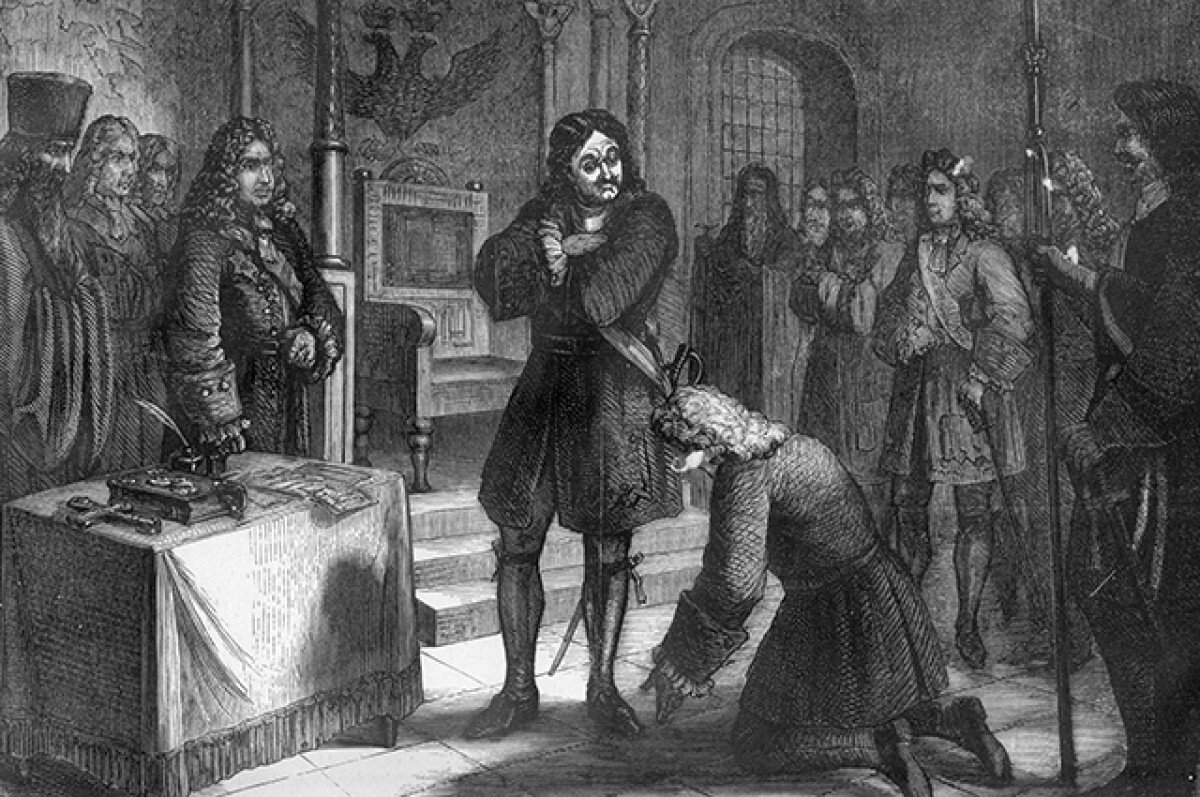 Петр Первый разбирает донос (из открытых источников)