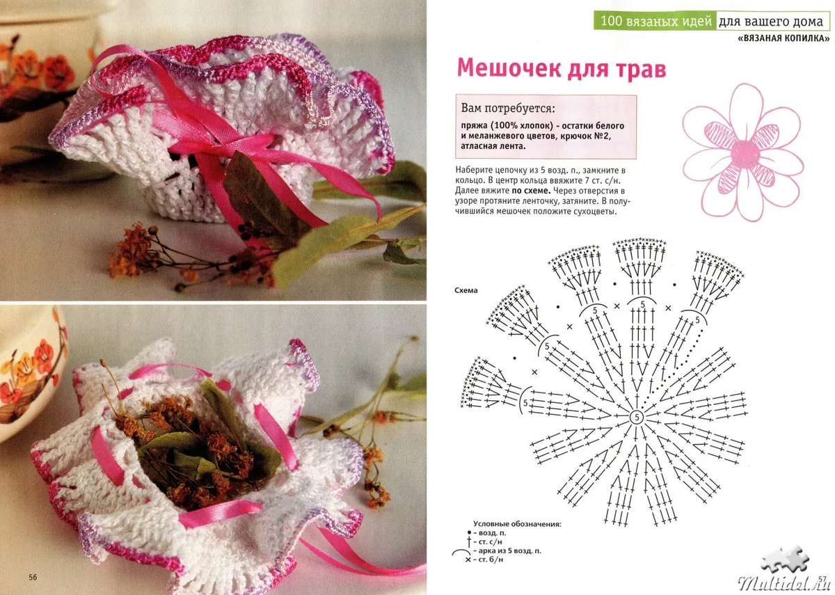 Вязаный декор для дома крючком схемы и описание