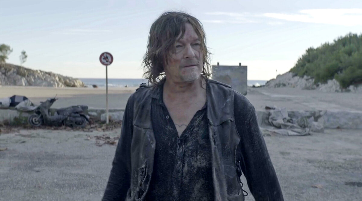    Norman Reedus walking on the beach in 'The Walking Dead: Daryl Dixon' CR: AMC