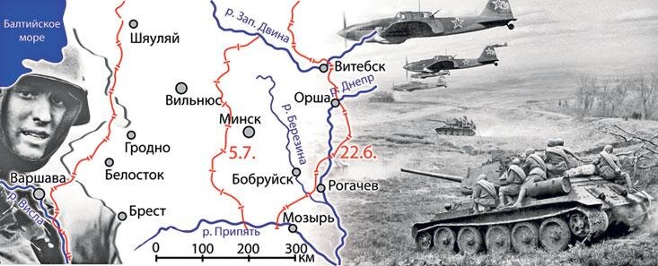 Карта схема операции багратион