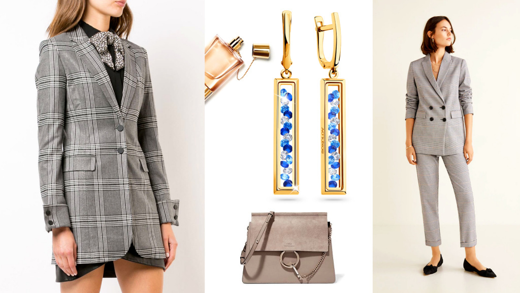 Серьги из красного золота со Swarovski Zirconia, минеральным стеклом и фианитами
