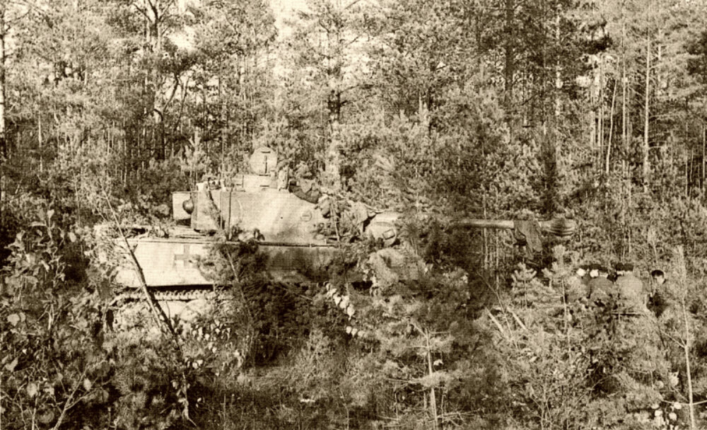 Экипажи  «Тигров» (Pz.Kpfw. VI Tiger) 502-го тяжелого танкового батальона вермахта (Schwere Panzer-Abteilung 502) обсуждают план действий в секторе Невель.