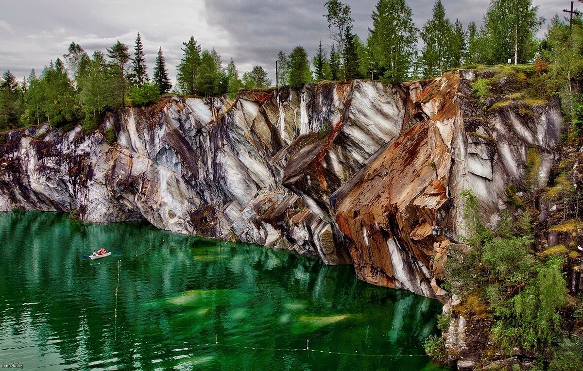 Фото каньона Рускеала, Карелия
