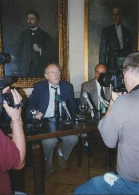 Иосиф Бродский на Международном фестивале поэзии, Хельсинки, август 1995