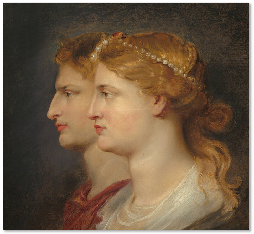 Родители Калигулы:  Агриппина Старшая и Германик Юлий Цезарь. С картины П.Рубенса