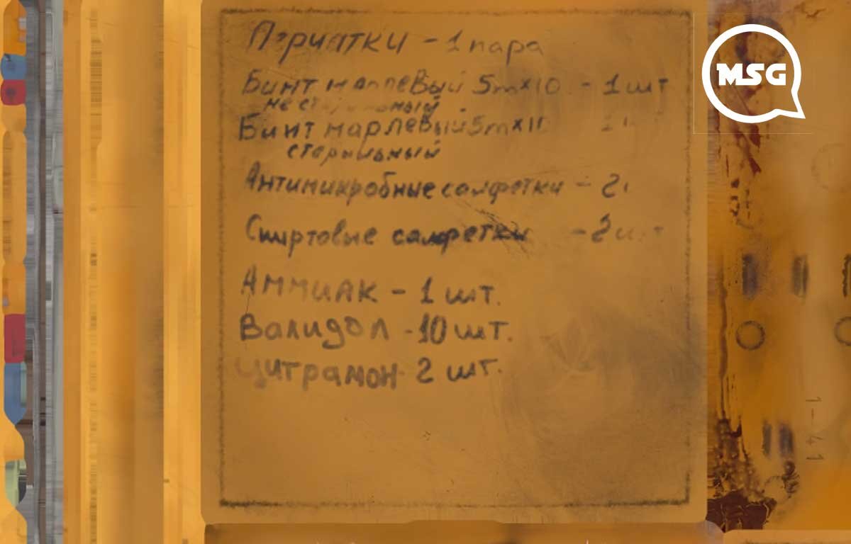 Текстура внутренней стороны аптечки