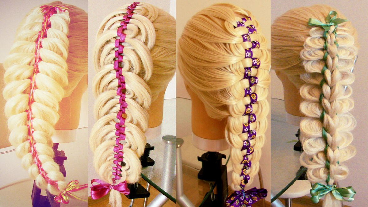 Прическа с лентой видео. Секреты плетения кос с лентой.
