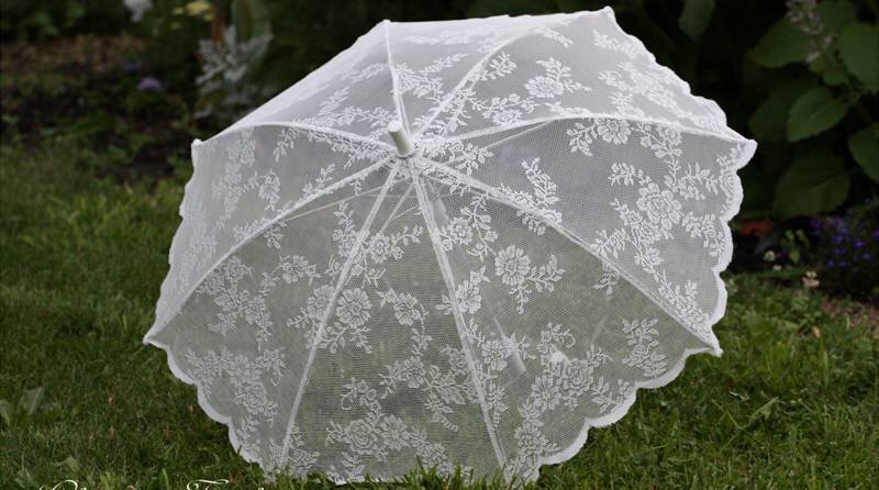 Декор предметов Свадьба Шитьё Кружевной зонтик для невесты Ткань