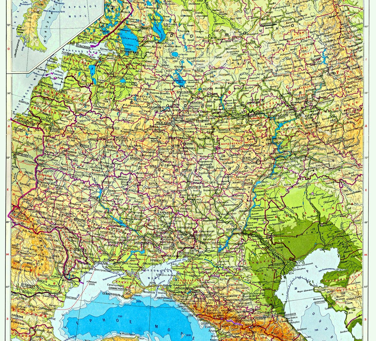 Карта европы липецк