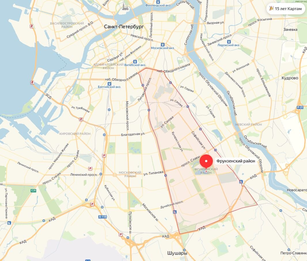 Карта пр славы спб