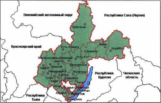 Карта усть ордынского округа усть ордынского