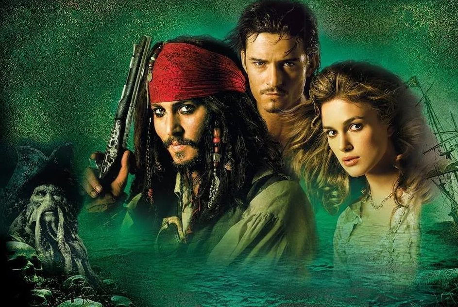 Постер к фильму "Пираты Карибского моря: Сундук мертвеца" 2006 года. 