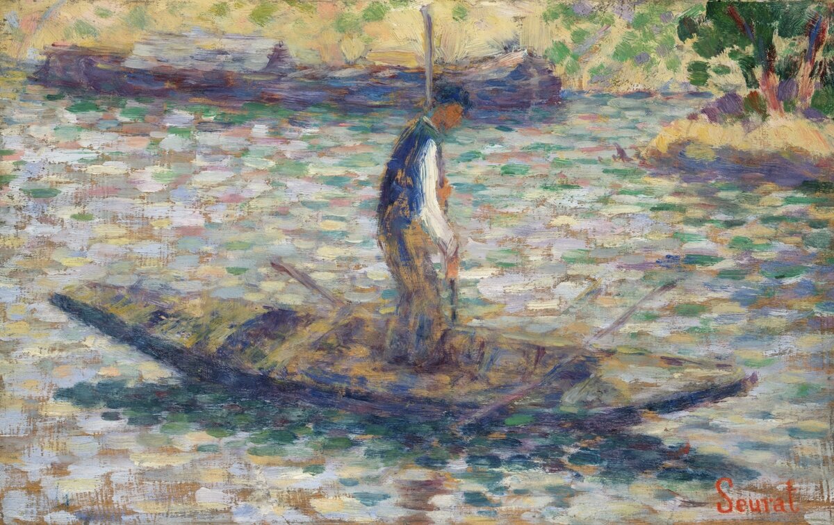 A Fisherman (ca. 1884) by Georges Seurat. Original from Yale University Art Gallery. Digitally enhanced by rawpixel. Источник: rawpixel.com