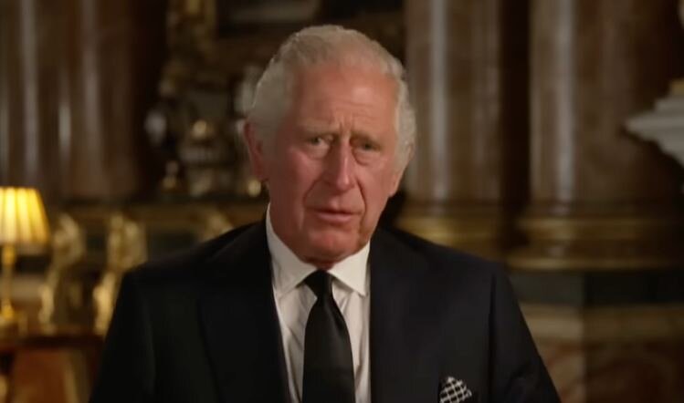 Фото: кадр трансляции речи Карла III