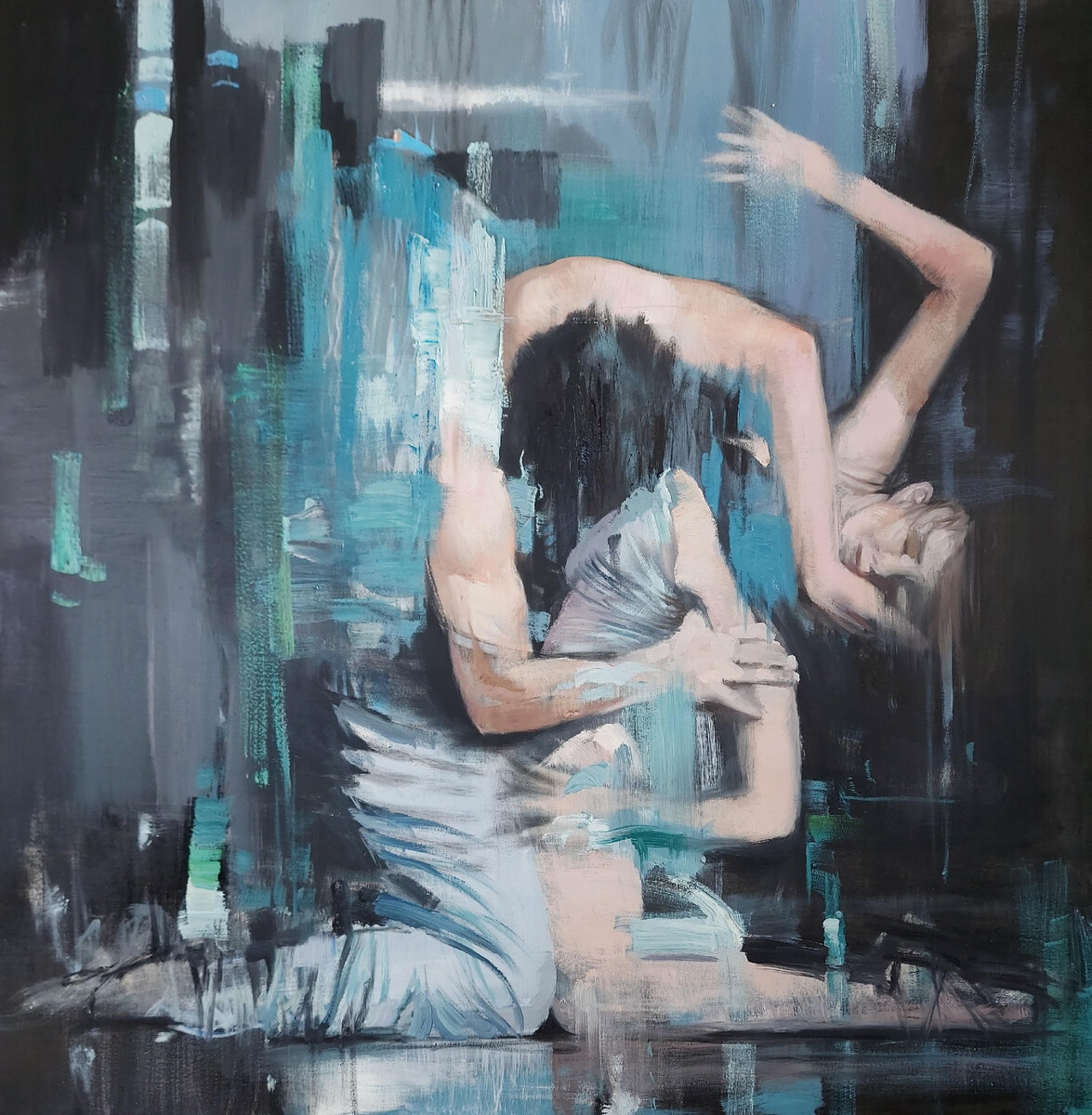 «Слияние» Валерий Октябрь. Холст, масло, 130х130 см., 2022г.
