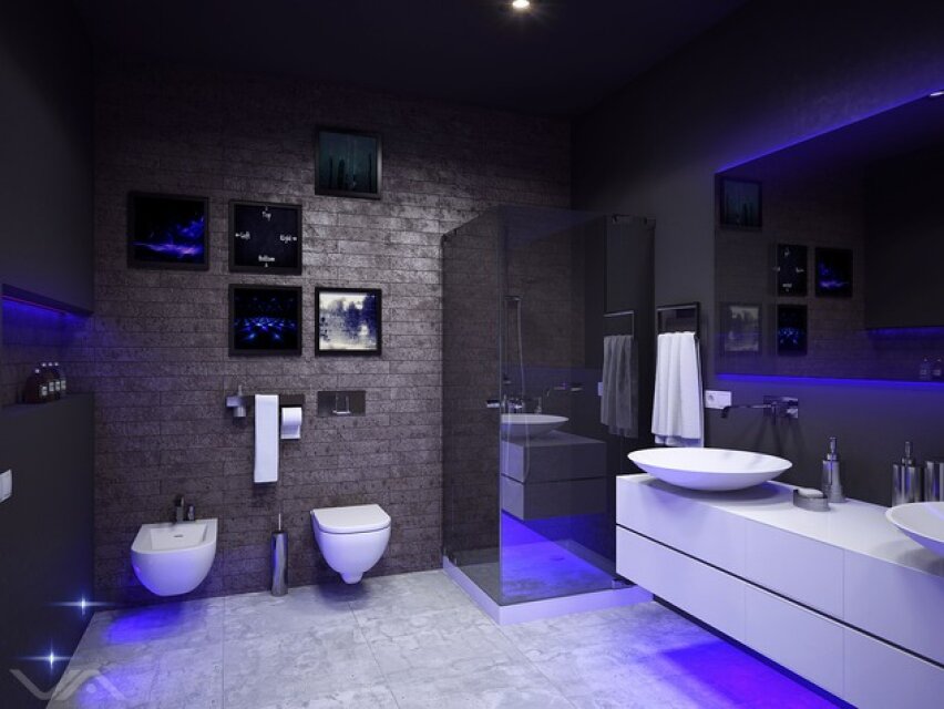 Ванная комната в стиле хай-тек - - Готовые решения | Квадратура