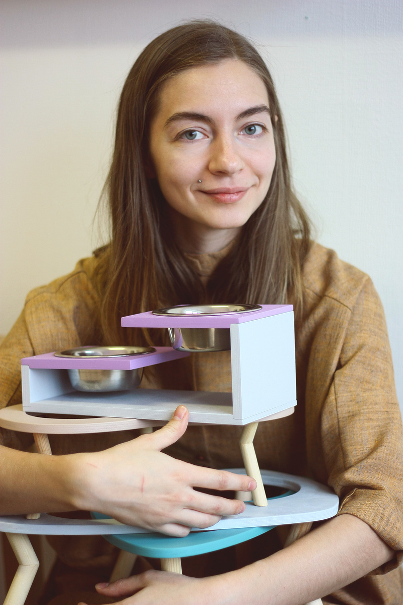 Съёмка в мастерской для блога. Платье петербургской марки "ЛЁ"