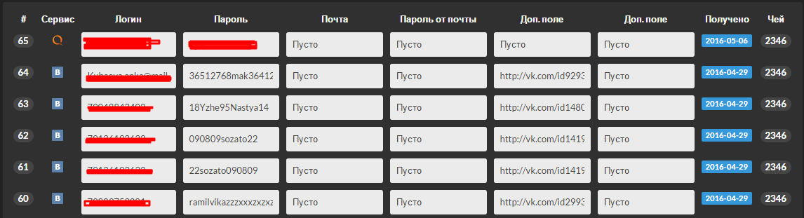 Аккаунты под основу. Kotfake