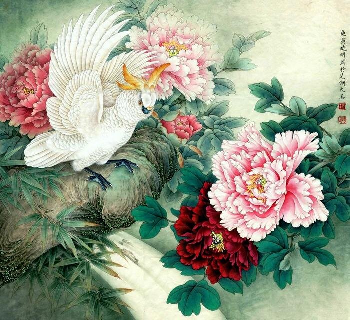  Китайские сорта пионов имеют завораживающие, очень романтичные и  присущие именно Востоку пышные названия. Например, так поэтично  называются пионы китайской селекции: «Румянец в Каплях Росы»,  «Прозрачная Вуаль», «Иней в Розовой Дымке», «Красная Звезда на Снежном  Холме» и прочие. 