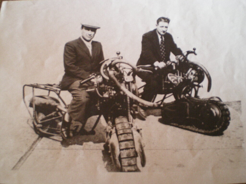 Испытания гусеничного мотоцикла Mercier