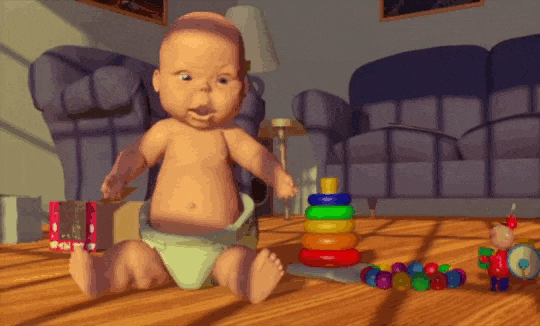 Кадр из мультфильма студии Pixar (Tin toy) 