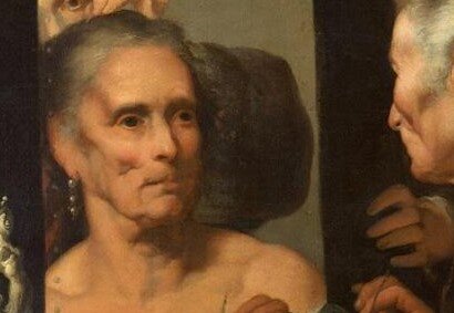 " Старая кокетка" Бернардо строцци (фрагмент)