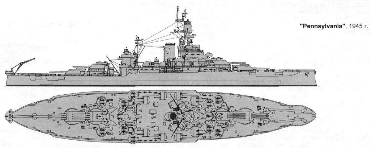Линкор пенсильвания чертежи