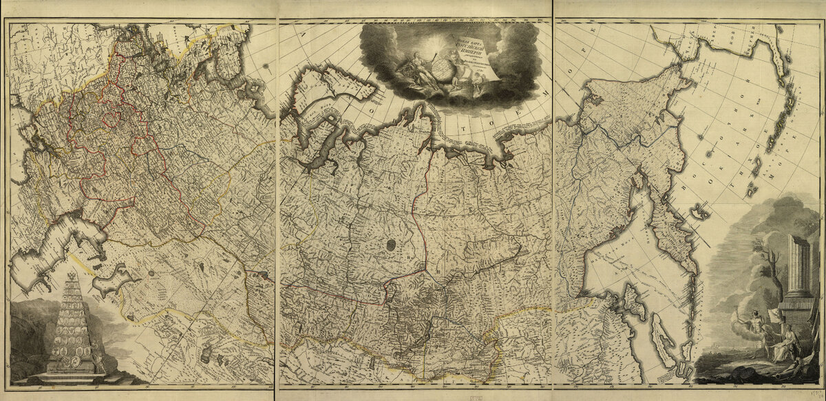 Карта Российской Империи 1786 год