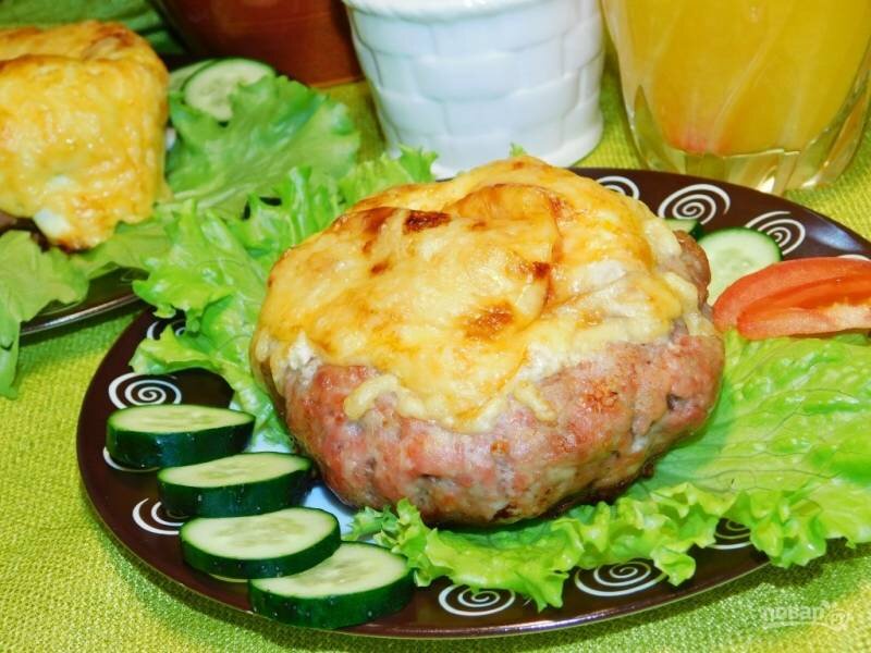 Мясные гнезда с сыром