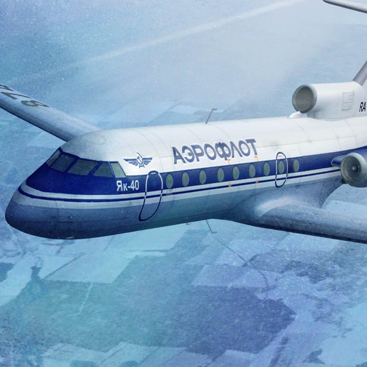 Красавец ЯК-40 (https://www.rikoooo.com)