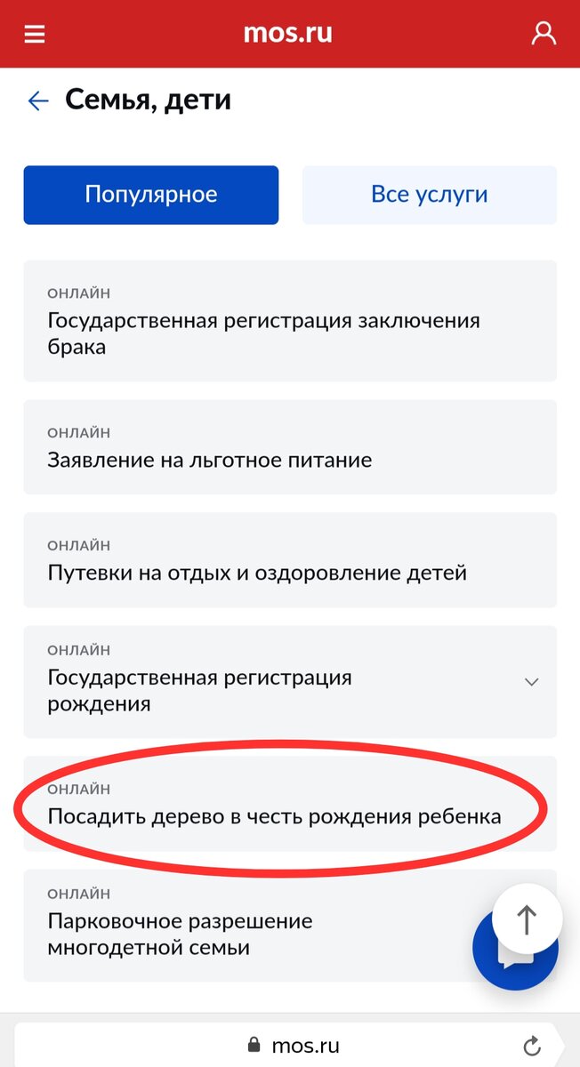 Скриншот с портала mos.ru