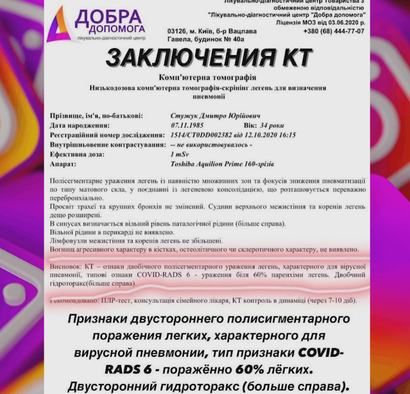 КТ Дмитрия Стужука