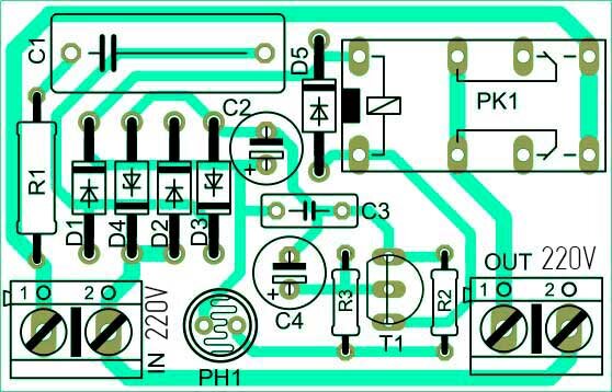 Расположение компонентов на печатной плате