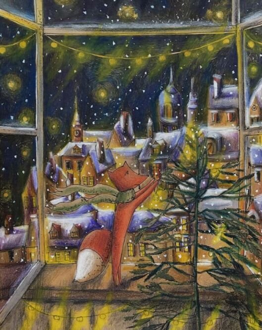  1. Работа Олеси Турукиной. Без описания. Изображение из аккаунта художницы в инстаграм @uskolzaushaya_krasota