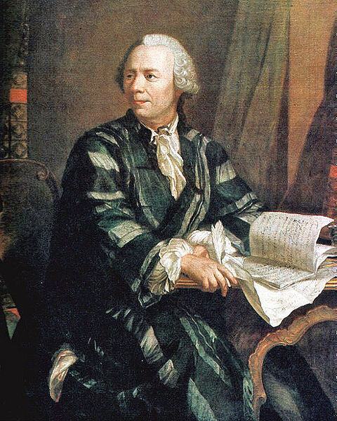 Портрет Леонарда Эйлера. Иллюстрация из открытого источника, по лицензии Wikimedia Commons.