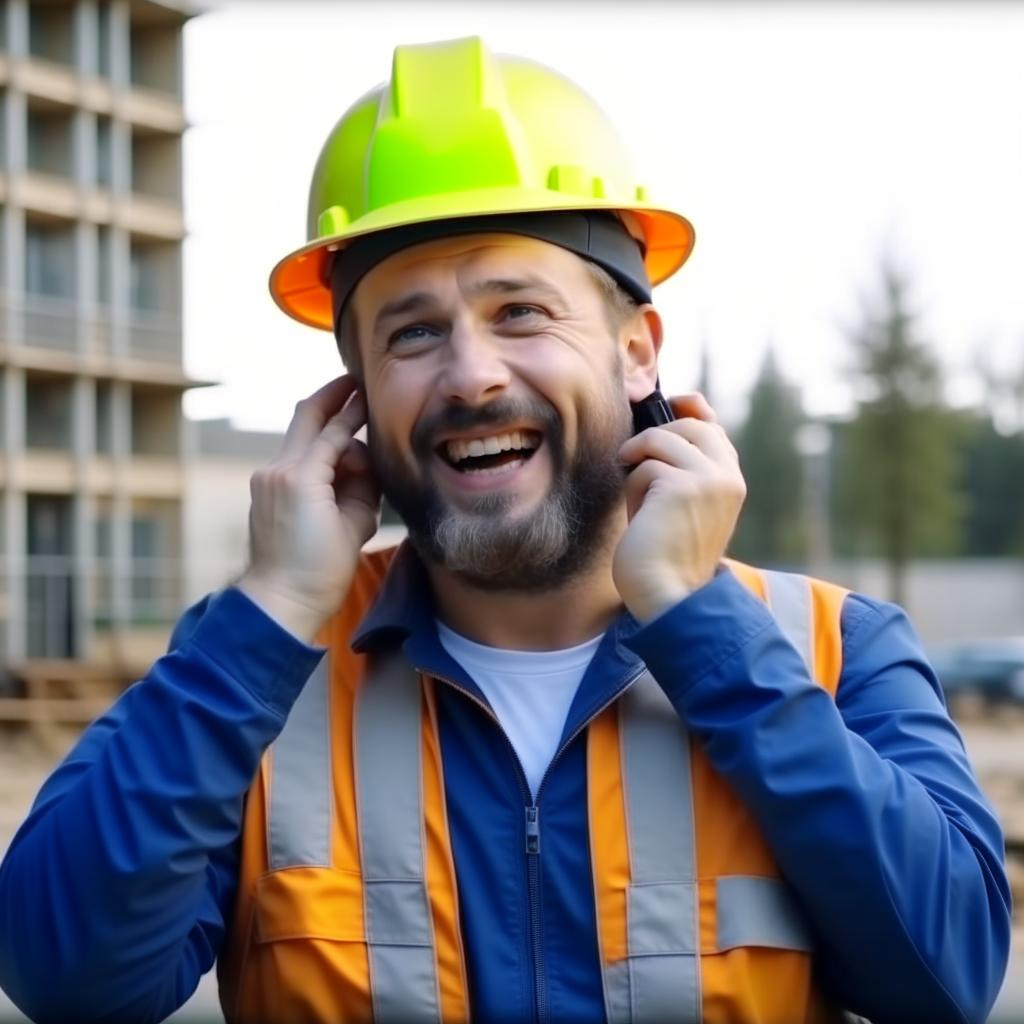 Так, по мнению editor.fusionbrain.ai хохочут строители.