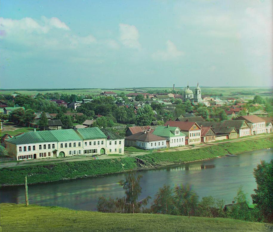 Вид с западной стороны. Река Тверца. Лето 1910 года
