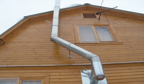  Особенности вывода дымохода через стену