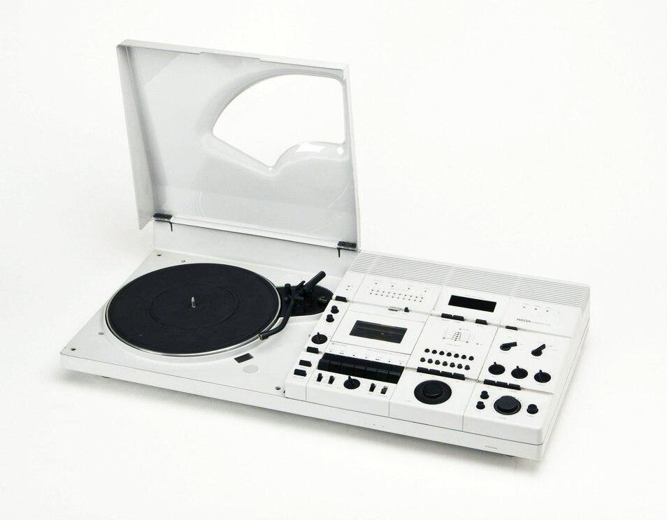 Концепт магнитофона и проигрывателя Wega Concept 51 K, Хартмут Эсслингер, 1978 год.