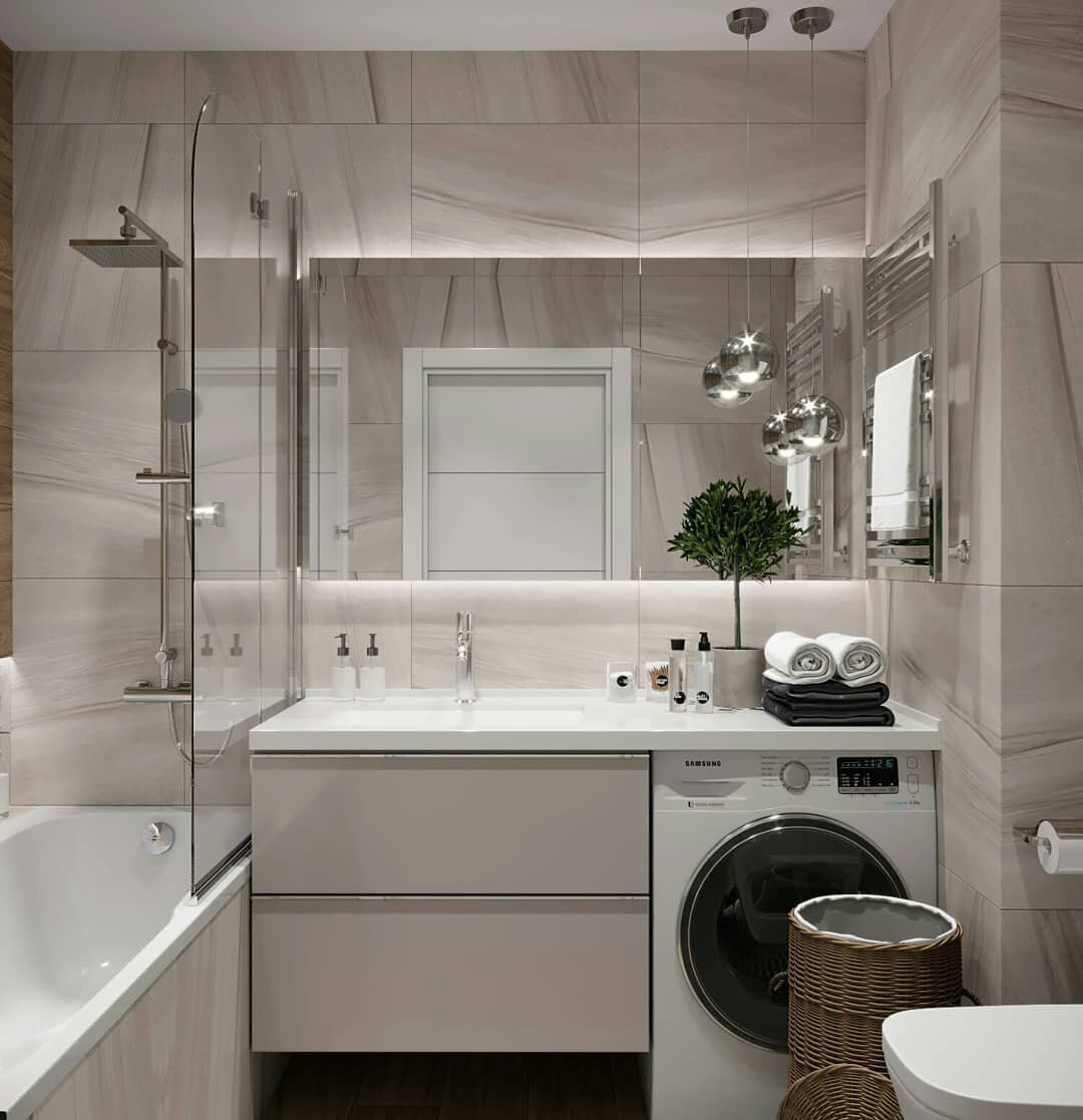 Дизайн ванной комнаты 4 кв. м: 53 идеи с фото совмещенного и раздельного санузла | l2luna.ru
