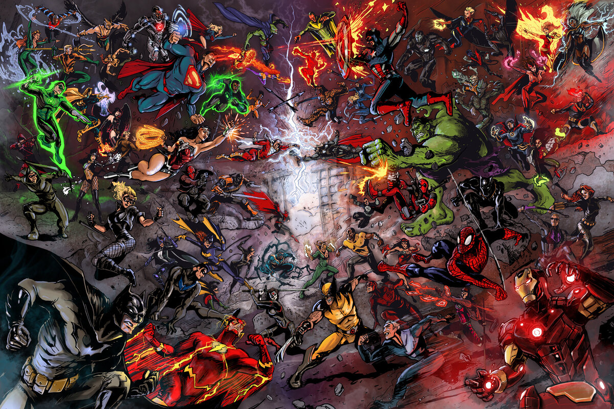 Комикс вселенная марвел. Марвел и ДИСИ. Marvel vs DC. Марвел против ДС комикс. Марвел против ДС герои.