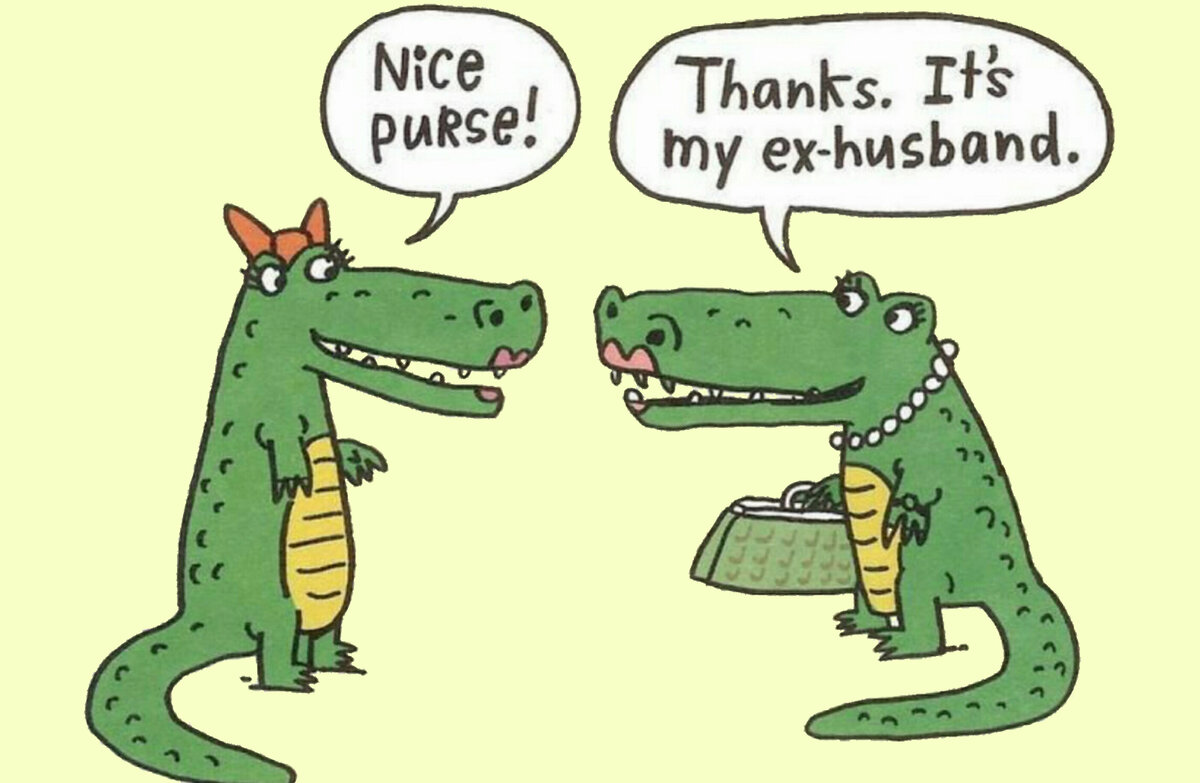 – Классная сумочка! – Спасибо. Это мой бывший муж.