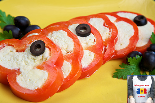 Перец фаршированный творогом"как дома"