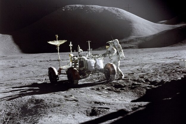 Первый лунный ровер, миссия «Аполлон-15». Изображение: NASA.